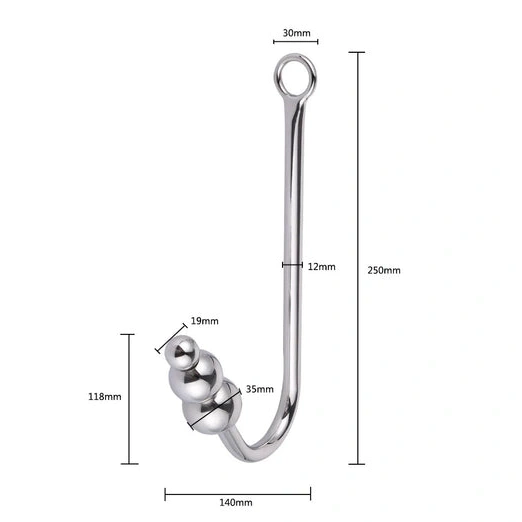 Anal Hooks Elegant Beaded 5334 with and Collar Cuffs Anal Hook 0919